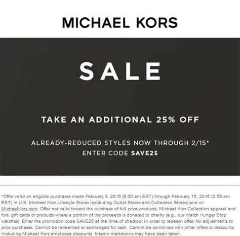 michael kors promo codes|michael kors 25 off code.